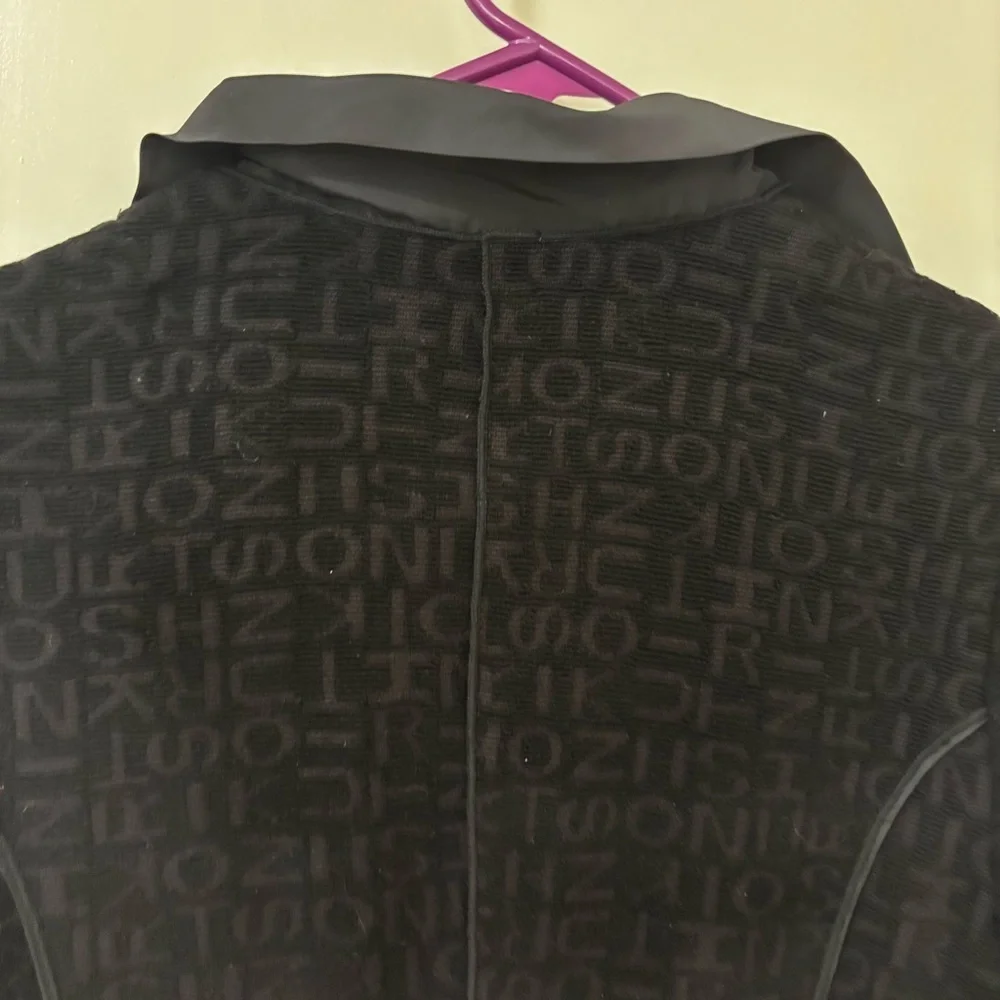 Trunk Hiroko Koshino black Lyocell nylon blend zip up jacket 40